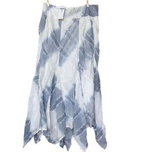 NWT Chicos Boho Skirt Medium Size 1 Artisan Light Blue